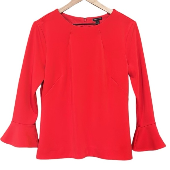Ann Taylor Tops - Ann Taylor Bell Sleeve Red Top Blouse Size Medium